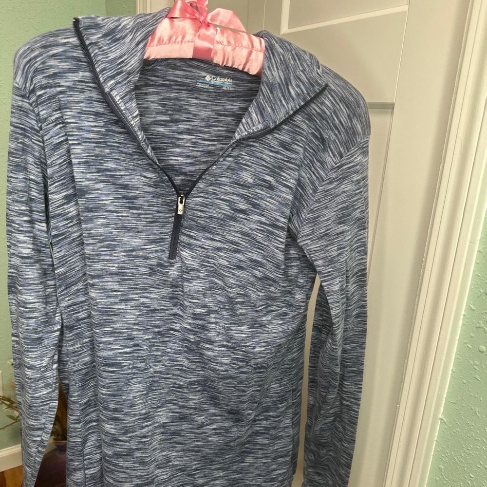 Columbia running Jacket Womens XL Gray 1/4 Zip Pullover active workout
